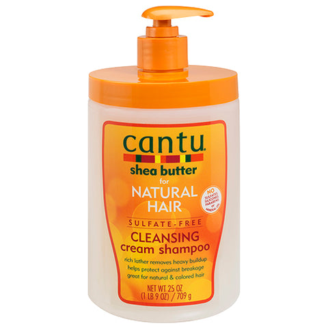 CANTU SHEA BUTTER FOR NATURAL HAIR SULFATE FREE CLEANSING CREAM SHAMPOO 25oz