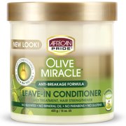 African Pride OLIVE MIRACLE ANTI BREAKAGE FORMULA LEAVE IN CONDITIONER TUB